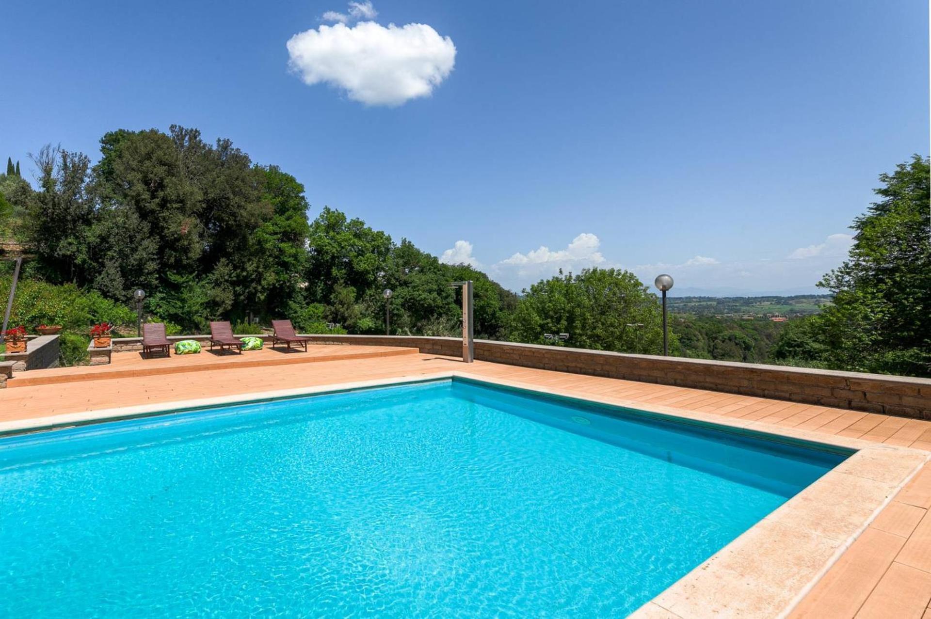 Villa Carolina - Piscina E Parco Panoramico كامباغنانو دي روما المظهر الخارجي الصورة