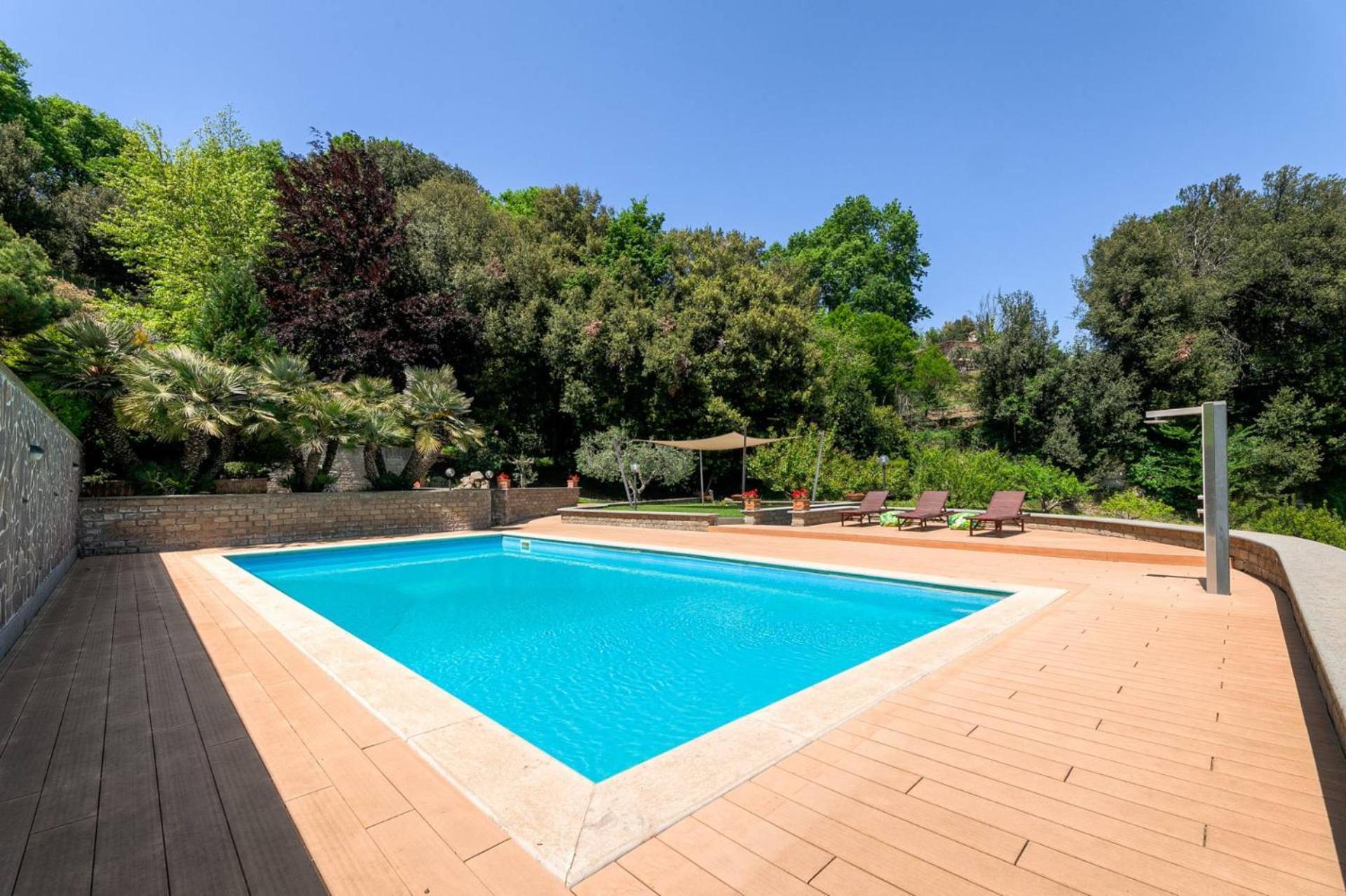 Villa Carolina - Piscina E Parco Panoramico كامباغنانو دي روما المظهر الخارجي الصورة