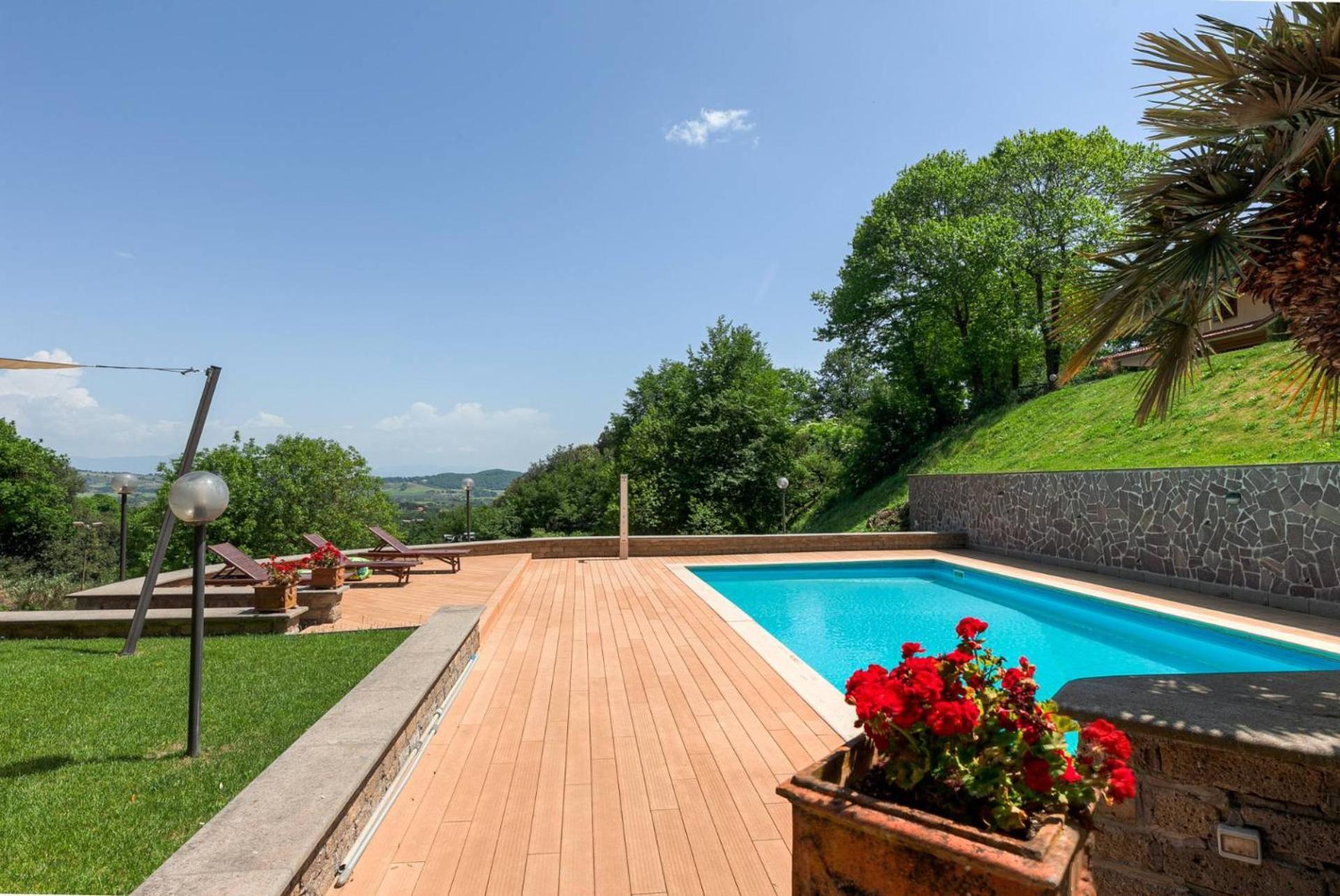 Villa Carolina - Piscina E Parco Panoramico كامباغنانو دي روما المظهر الخارجي الصورة